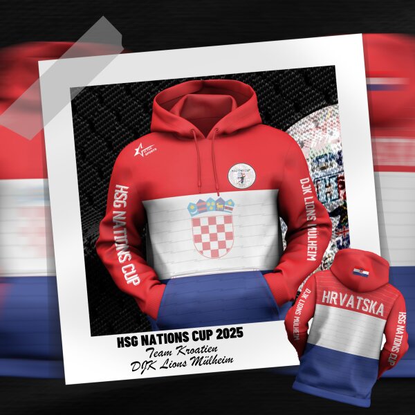 HSG Nations Cup Hoodie KROATIEN | DJK Lions Mülheim